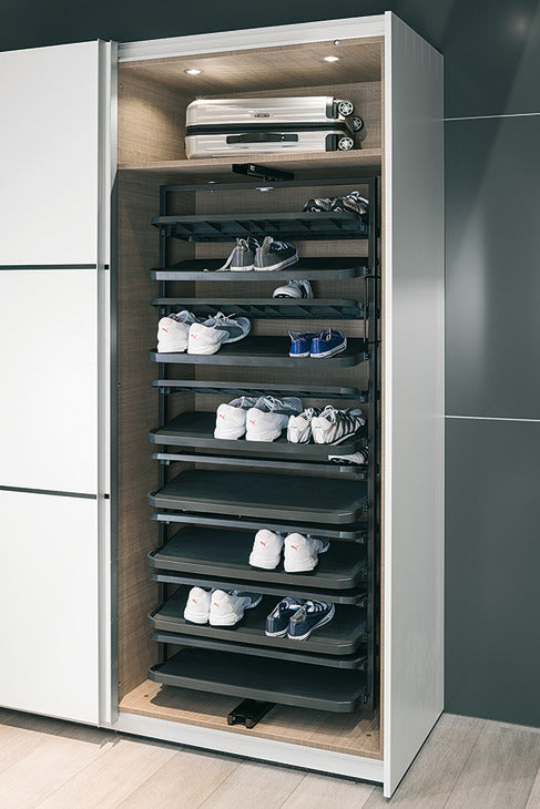 Wardrobe Slide Out Shoe Storage Tower Drawer Pull Out Shoe Storage