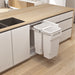 Hideaway Waste Bin Compact Soft-Close 2 x 35 Ltr (Handle Pull)