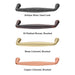 Different Handle Finishes for Luxe Furniture Handle: Antique Silver, Oil Rubbed Bronze, Brass Coloured and Copper Coloured