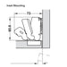 Dimensional Drawing of Inset Mounting of Hafele 165º Series 200 Hinges