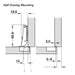 Half Overlay Mounting Hafele 94º Mini Series 400 Hinges