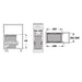 Dimensions of Hailo Euro Cargo ST30 kitchen bin, For carcase width 300 mm, mounted behind fixed door panel