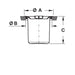 Dimensions for Magro kitchen bin, For mounting into benchtop