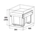 Dimensional Drawing for Waste Bin