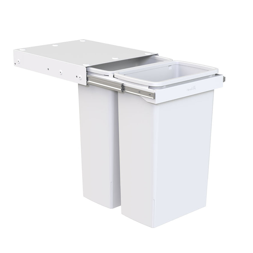 Hideaway Waste Bin Compact SoftClose 2x40 Ltr (Handle Pull) HAFELE HOME