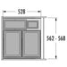 Dimensional Drawing of Hailo Euro Cargo ST60 Kitchen Rubbish Bin