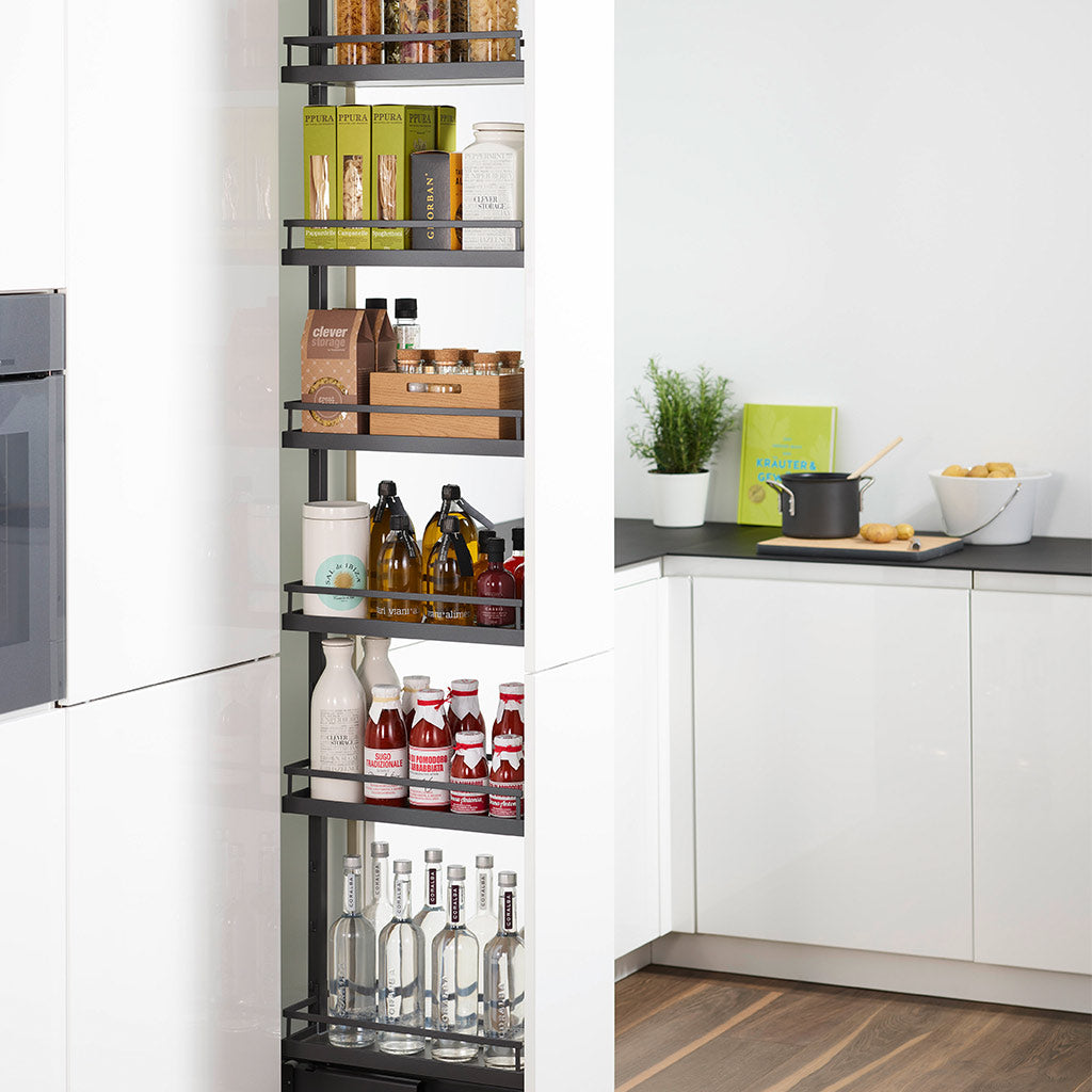 Clever Kitchen Storage by Kessebohmer: Dispensa Pantry in Anthracite