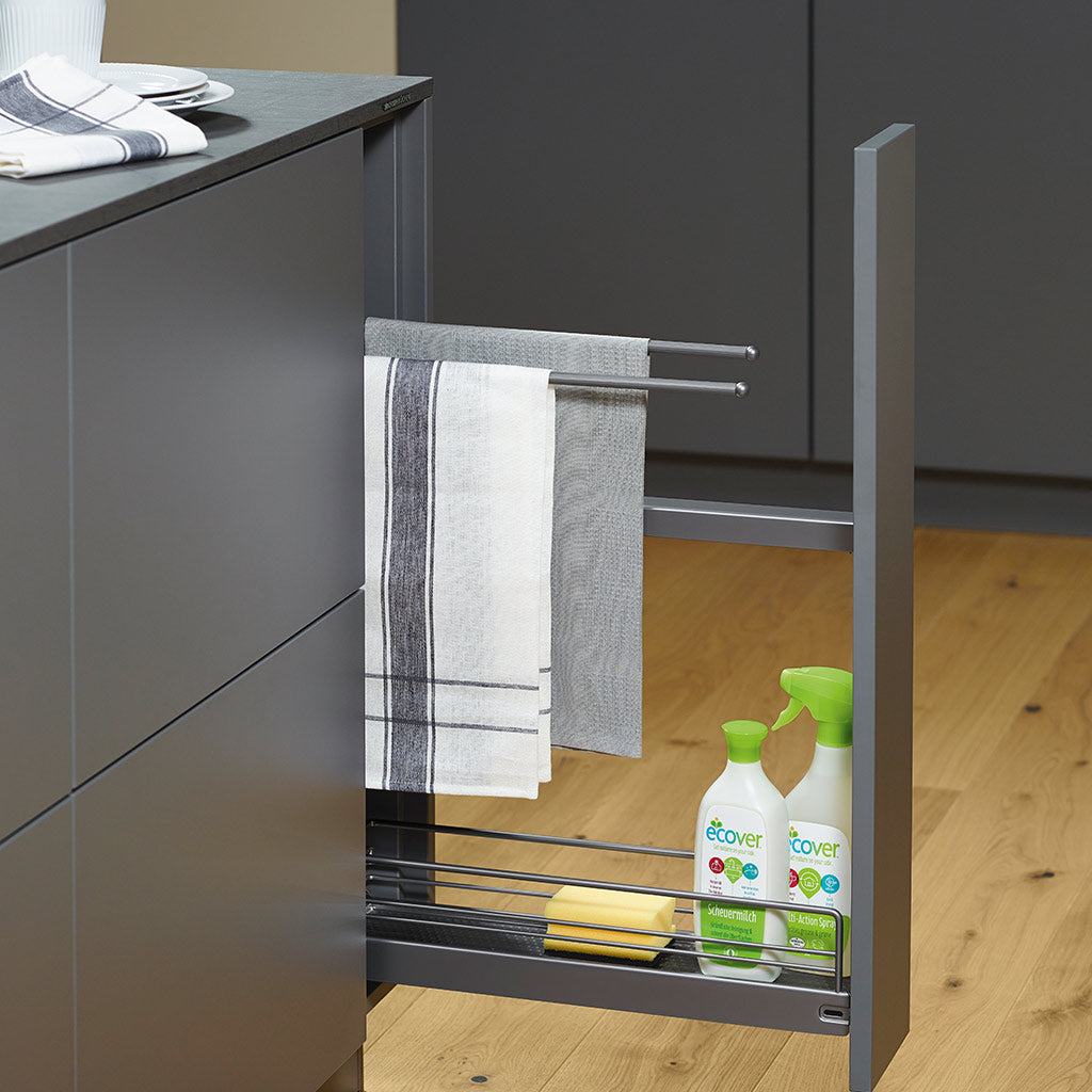 No. 15 Pull Out Towel Rail for Base Cabinets in Anthracite