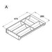 Dimensional Drawing for Stainless Steel Cutlery Tray Configuration A