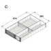 Dimensional Drawing for Stainless Steel Cutlery Tray Configuration C