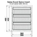 Specs for Salsa Excel Spice Drawer Insert to suit cabinet width of 450 mm