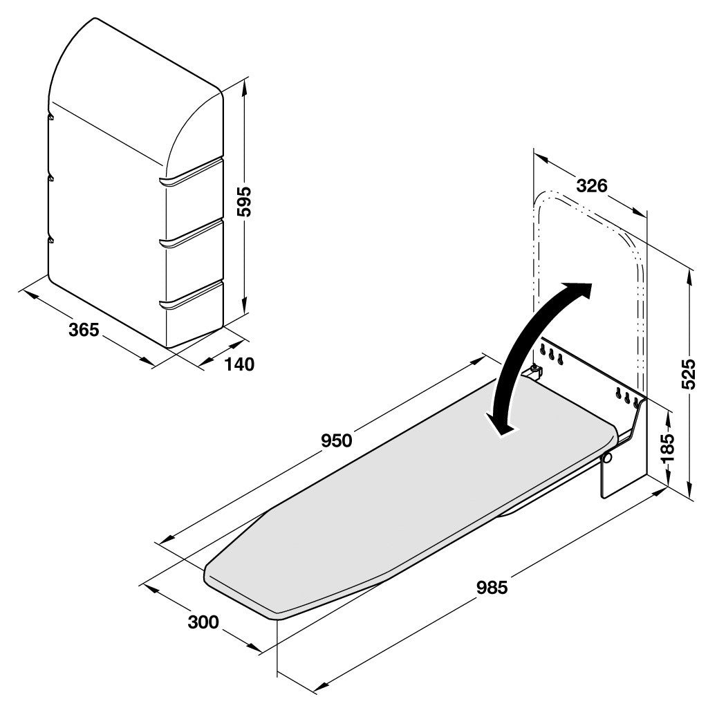 Ironfix Wall Mounted Ironing Board HAFELE HOME Ironfix wall mounted ironing board hafele home