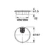 Dimensional Drawing of Zinc Top