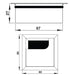 Dimensional Drawing of Rumba Cable Outlet - Square