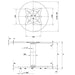 Dimensional Drawing of Single Column Table Base