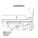 Installation measurements for Corner Bench Hinge