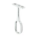 Chrome Plated Rail Centre Support for Oval Wardrobe Rail