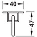 Dimensional Drawing of Extending Wardrobe Rail