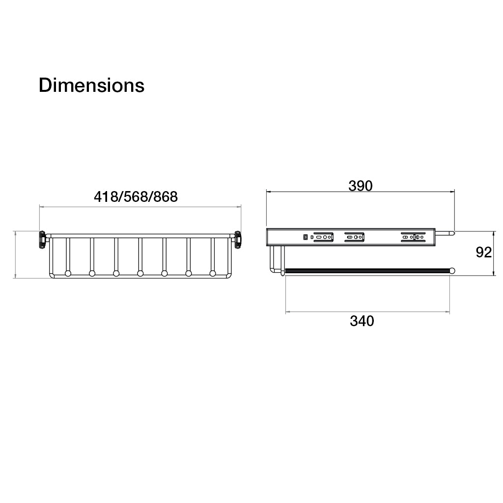 Volo Pull Out Pant Rack Hanger Bar Aluminum Alloy Pull Out Trouser RackSize   900mm Gas lift Hydraulic Price in India  Buy Volo Pull Out Pant Rack  Hanger Bar Aluminum Alloy