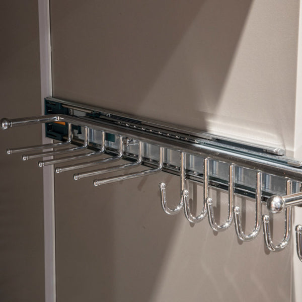 Installed Wardrobe Storage Starax Pull-Out Combi Rail Rack