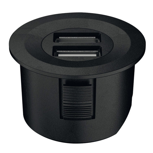 Black USB Charger station with round corner