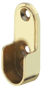 Oval Rail End Support | Brass